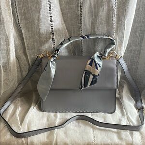 Gray Crossbody Bag with Adjustable Crossbody Straps - Push Closure